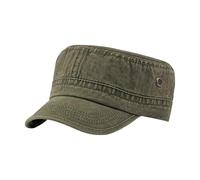 YSJCHEBS Gorra Militar Lavada De 1 Pieza, Gorra Plana Retro, Gorra Militar Personalizada Versátil, Gorra Con Visera Ajustable, Visera Informal, Adecuada Tanto Para Hombres Como Para Mujeres