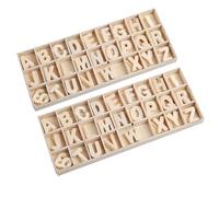 YSJCHEBS Juego De Alfabeto De 2 Piezas con Bandeja, Signo De Letra Mayúscula, Juego De Alfabeto, Juego De Alfabeto Artesanal, Juego De Alfabeto De Madera para Aprendizaje, Decoración, Bricolaje