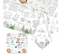 YSJCHEBS Mantel De Papel para Pintar Zoológico, Evento Infantil, Boda, Teñible y Manualidades para Niños