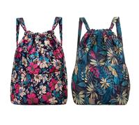 YSJCHEBS Mochilas con Estampado De Plantas De 2 Piezas, Mochilas De Gran Capacidad, Mochilas Portátiles Livianas, Bolsas De Deporte Al Aire Libre, Mochilas Resistentes Al Agua
