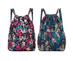 YSJCHEBS Mochilas con Estampado De Plantas De 2 Piezas, Mochilas De Gran Capacidad, Mochilas Portátiles Livianas, Bolsas De Deporte Al Aire Libre, Mochilas Resistentes Al Agua