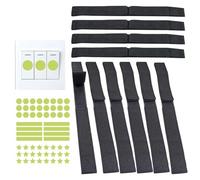 YSJCHEBS Pack De 10 Correas Fijas para Kart Y 1 Pegatina con Logo Que Brilla En La Oscuridad, Correas Ajustables, Correas De Nailon, Correas Adhesivas