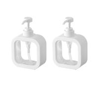 YSJCHEBS Pack De 2 Dispensadores De Jabón, Dispensador De Gel De Ducha, Dispensador De Champú, Dispensador De Jabón Blanco De Plástico, Dispensador De Jabón para Cocina