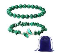 YSJCHEBS Pack De 2 Pulseras De Perlas Y 1 Bolsita para Joyería, Pulsera Elástica, Pulsera Sencilla, Pulsera Vintage, Pulsera De Regalo