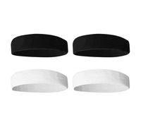 YSJCHEBS Pack De 4 Cintas para La Cabeza Deportivas, Cintas para La Cabeza Que Absorben El Sudor, Cintas para La Cabeza Elásticas Suaves, Adecuadas para Fitness, Yoga, Correr, Baloncesto