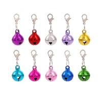 YSJCHEBS Paquete De 13 Coles De Campana Coloridos, Cascabeles para Collar De Mascotas, Lindas Campanas, Se Pueden Usar para Bolsos, Llaveros, Coles Decorativos