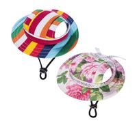 YSJCHEBS Paquete De 2 Sombreros para El Sol para Mascotas, Sombreros Transpirables para Protección Solar, Sombreros Casuales De Moda para Mascotas, Sombreros Ajustables para Gatos