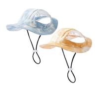 YSJCHEBS Paquete De 2 Sombreros para Mascotas Tie-Dye, Gorras De Protección Solar para Mascotas, Gorras De Béisbol Casuales De Moda, Lindos Sombreros para Perros, Sombreros Ajustables para Gatos