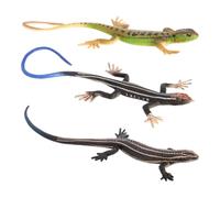 YSJCHEBS Paquete De 3 Lagartos Simulados, Juguetes De Lagarto Falsos, Juguetes De Reptiles, Adornos De Modelos De Plástico Coloridos, Accesorios De Broma, Juguetes para Niños