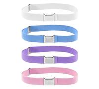 YSJCHEBS Paquete De 4 Bandas Elásticas Para Cintura Para Niños, Cinturones Para Niñas Y Niños, Bandas Ajustables Para Cintura, Bandas Elásticas De Moda, Accesorios De Ropa