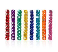 YSJCHEBS Paquete De 80 Dados Coloridos, Dados Acrílicos, Dados Creativos, Accesorios para Juegos Interactivos, Dados para Juegos De Fiesta