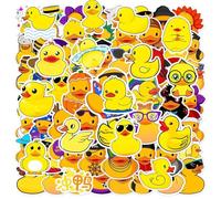 YSJCHEBS Pegatinas De Pato Amarillo De Juguete - 100 Animales Lindos, Graffiti Impermeables para Álbum De Recortes