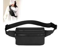 YSJCHEBS Riñonera Negra Informal De Moda, De Tela Oxford Resistente al Agua, Bolsa De Hombro Deportiva Ajustable