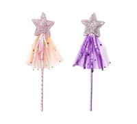 YSJCHEBS Varitas De Estrella De Lentejuelas para Niñas, Juguetes para Niños, Accesorios De Disfraz, Varitas De Estrella Bonitas, 2 Uds.