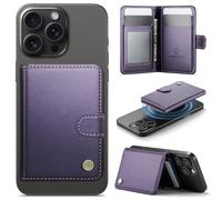 Ysjisy Cartera Móvil para MagSafe, Magsafe Wallet, 6 Tarjetas, Ligero y Delgado Compatible Magsafe Wallet para iPhone Series 17/16/15/14/13/12, Funciones del Soporte, NO para 13/12 Mini - Morad