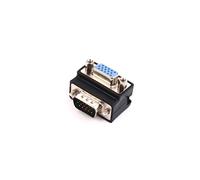 YSJJZRL 1 Pc 90 Grados VGA 15 Pin Macho a Hembra Cable de Extensión Convertidor Adaptador Acoplador (90 Grados VGA M a F)