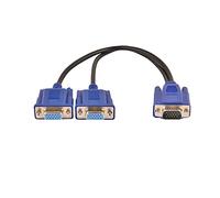 YSJJZRL 30cm VGA Monitor Y-Splitter Cable, VGA Macho a 2 VGA Hembra Adaptador Convertidor Cable de Video