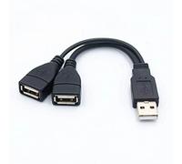 YSJJZRL Cable adaptador de extensión USB 2.0 A macho a 2 USB hembra Jack Y Splitter Hub de 35 cm