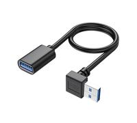 YSJJZRL Cable de extensión USB 3.0 de 90 Grados Recto/Arriba/Abajo/Izquierda/Ángulo Recto Cable Extensor USB Macho a Hembra (0.3M,Arriba)