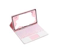 YSJX Flip Cover Keyboard and Mouse Set Suitable for Samsung Galaxy Tab S11/SM-X730/X736B(Pink+Touch Backlit Keyboard)
