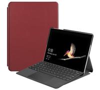 YSJX Funda portátil con Soporte for Tableta y Teclado, Fina y Ligera, de Piel sintética, Compatible con Surface Go/Go2/Go3/Go4 de 10,5 Pulgadas.(Wine Red)