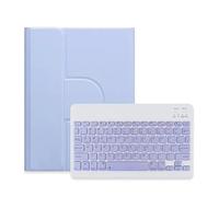 YSJX Funda Protectora con Teclado RGB y rotación de 360 Grados, Funda de Cuero for Tableta Compatible con iPad Air 11 2025/Air4/5/6-10.9 Pulgadas Universal(Keyboard+Light Purple)