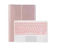 YSJX Funda Protectora de Cuero con Teclado retroiluminado/sin retroiluminación, táctil y Universal for iPad Pro de 13 Pulgadas (2024)(Rosegold+Backlit Touch Keyboard)