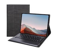 YSJX Funda Protectora de Cuero con Textura de Madera for Teclado Universal, Adecuada for Microsoft Surface Pro7/5/6/4 de 12,3 Pulgadas, Universal