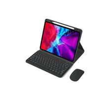 YSJX Funda Protectora de Cuero for Tableta con Ranura for bolígrafo y Teclado QWERTY Compatible con Huawei Matepad SE11 Pulgadas 2024 Universal(Black+Keyboard+Mouse)