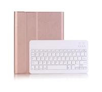 YSJX Keyboard and Mouse Kit, Protector Case Suitable for iPad Pro 11/Air11(M3/M2) Air4/5 10.9 Inches Universal(Rose Gold+Backlit Keyboard)