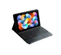 YSJX Kit de Funda de Cuero for Teclado con Tapa Redonda, Adecuado for Redmi Pad SE-11 pulgadas-2023/2025 Universal(Black+Touch Keyboard)