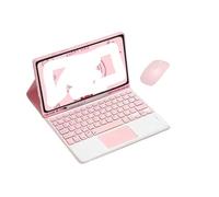 YSJX Teclado+Ratón+Funda Protectora Adecuado for Samsung Galaxy Tab S10FE+ Plus 13.1 Pulgadas 2025 Universal(Pink+Touch Keyboard+Mouse)