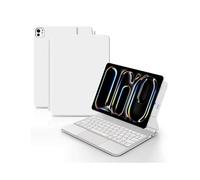 YSJX Teclado Touchpoint Control Compatible con iPad Pro de 11 Pulgadas M4 2024, Compatible con Varios Idiomas(White+English)