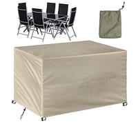 YSJYYHP Funda Mesa Jardin Impermeable,160x100x75cm Funda Protectora para Conjuntos De Muebles Jardin, 420D Oxford, Impermeable Y A Prueba De Polvo, Anti-UV