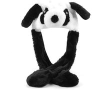 YskerrigToy Panda Gorro con Orejas Móviles, Animal Sombrero de Peluche Gorro Orejas Que Se Mueven Sombrero con Oreja Floppy Divertido Gorros Cosplay para Fiestas Carnaval Navidad