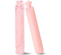 YSKMHQ Botella de agua caliente larga, 2 L, 60 cm, gran diámetro, bonita botella de agua caliente, cuello estilo Shiba Inu, bolsa de calor y cama fría, adecuada para cuello, hombros, vientre, mujeres