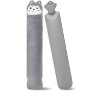 YSKMHQ Botella de agua caliente larga, 2 L, 60 cm, gran diámetro, bonita botella de agua caliente, cuello estilo Shiba Inu, bolsa de calor y cama fría, adecuada para cuello, hombros, vientre, mujeres