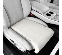 YSNFDN Reposapiernas para Eextensión de Asiento de Coche para Audi Q5 2008-2026, Cojín Ergonómico para Piernas, Agujeros Transpirables con Hebillas Elásticas,B White