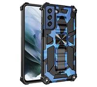Ysnzaq Camouflage Funda para Samsung Galaxy S21 FE YH Azul | Protección Militar Case Resistente Arañazos Antigolpes Armor, PC Rugged Cover con Soporte para Samsung Galaxy S21 FE