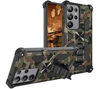 Ysnzaq Camouflage Funda para Samsung Galaxy S23 Ultra YH Verde Militar | Protección Militar Case Resistente Arañazos Antigolpes Armor, PC Rugged Cover con Soporte para Samsung Galaxy S23 Ultra