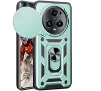 Ysnzaq Funda para Honor Magic5 Pro 6.81"con Protección Deslizante para Cámara, Protección Grado Militar Hard PC Antigolpes con Anillo Soporte Carcasa para Honor Magic 5 Pro. SLJ Light Green