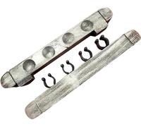 YSOLDA 1 juego de soporte de madera para tacos de billar con 4 clips para tacos/soporte para tacos de billar montado en la pared para barras de billar, clubes, jugadores de billar (gris)
