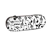 YsoLda Bolsa para lápices, Estuche para lápices, Bolsa de Cuero portátil para la Oficina Escolar, Notas Musicales con Clave