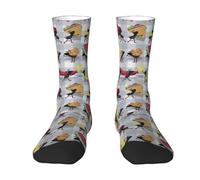 YsoLda Calcetines de tripulación, calcetines deportivos novedosos informales, calcetines de compresión divertidos de 40 cm de largo para unisex,Picnic de hormigas