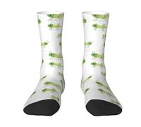 YsoLda Calcetines de tripulación, calcetines deportivos novedosos informales, calcetines de compresión divertidos de 40 cm de largo para unisex,Saltamontes