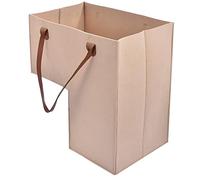 YSOLDA Cesta de escalera en forma de L, organizador de almacenamiento de escalera de tela con asas de cuero/cesta grande para lavandería, juguetes, artículos del hogar (B)