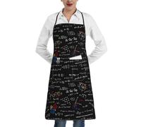 YsoLda Delantales de cocina, Delantal de cocina con bolsillos, Delantal de chef impermeable Delantales con pechera ajustables,Fórmulas matemáticas de ecuaciones matemáticas