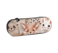 YsoLda Estuche para lápices, Estuche para bolígrafos, Estuche portátil de Cuero para Oficina Escolar, Animales del Bosque - Ciervo