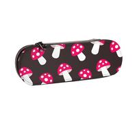 YsoLda Estuche para lápices, Estuche para bolígrafos, Estuche portátil para lápices, Estuche de Cuero para la Oficina de la Escuela, patrón de Hongos Setas