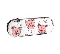 YsoLda Estuche para lápices, Estuche para bolígrafos, Estuche portátil para lápices, Estuche de Cuero para la Oficina de la Escuela, Lindo patrón de Estampado de Cerdo Animal